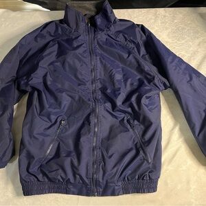 Navy Blue Windbreaker Jacket